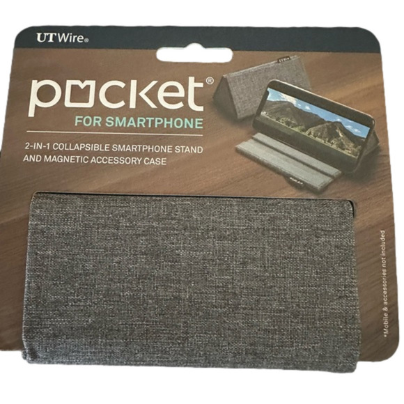 UTWire Pocket for Smartphone 2-in-1 Collapsible Magnetic Accessory Case - Picture 1 of 3